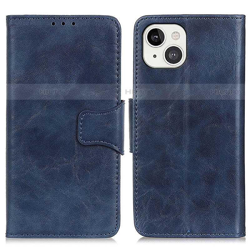 Coque Portefeuille Livre Cuir Etui Clapet T05 pour Apple iPhone 13 Bleu Plus