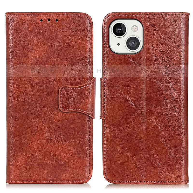 Coque Portefeuille Livre Cuir Etui Clapet T05 pour Apple iPhone 13 Mini Marron Plus