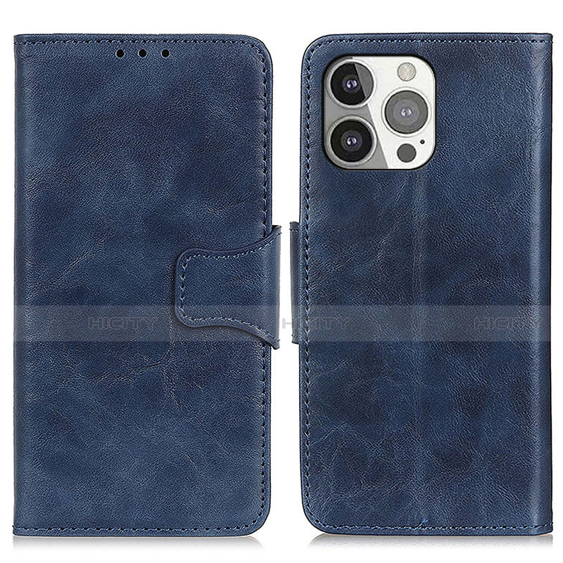 Coque Portefeuille Livre Cuir Etui Clapet T05 pour Apple iPhone 14 Pro Bleu Plus