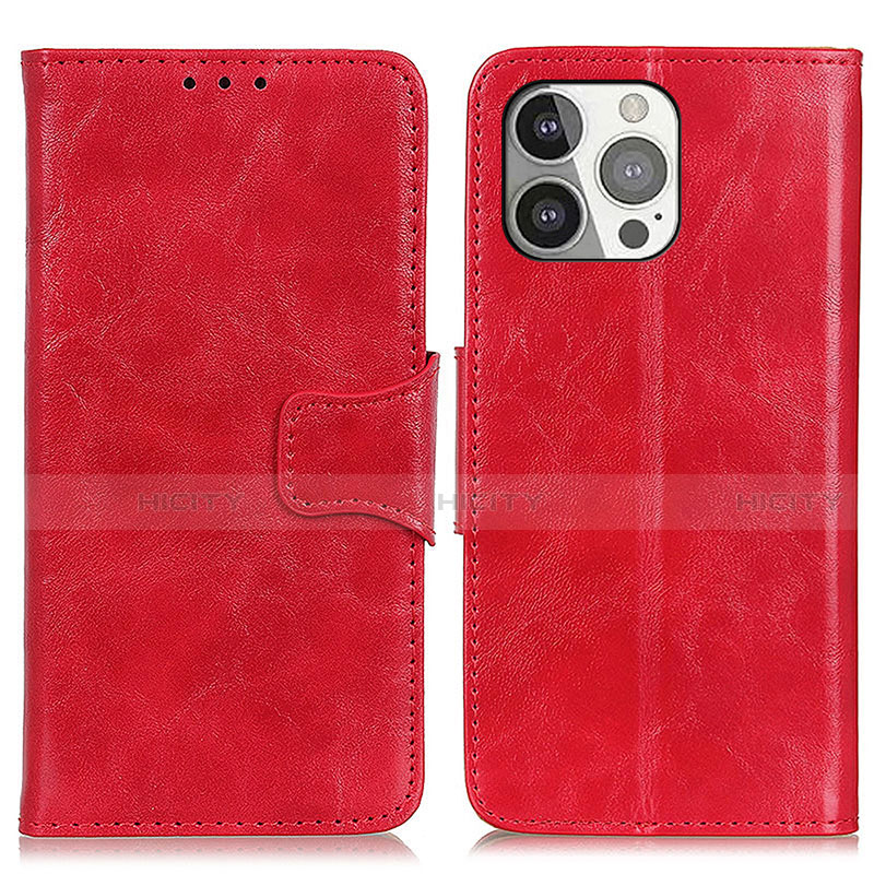 Coque Portefeuille Livre Cuir Etui Clapet T05 pour Apple iPhone 14 Pro Max Rouge Plus