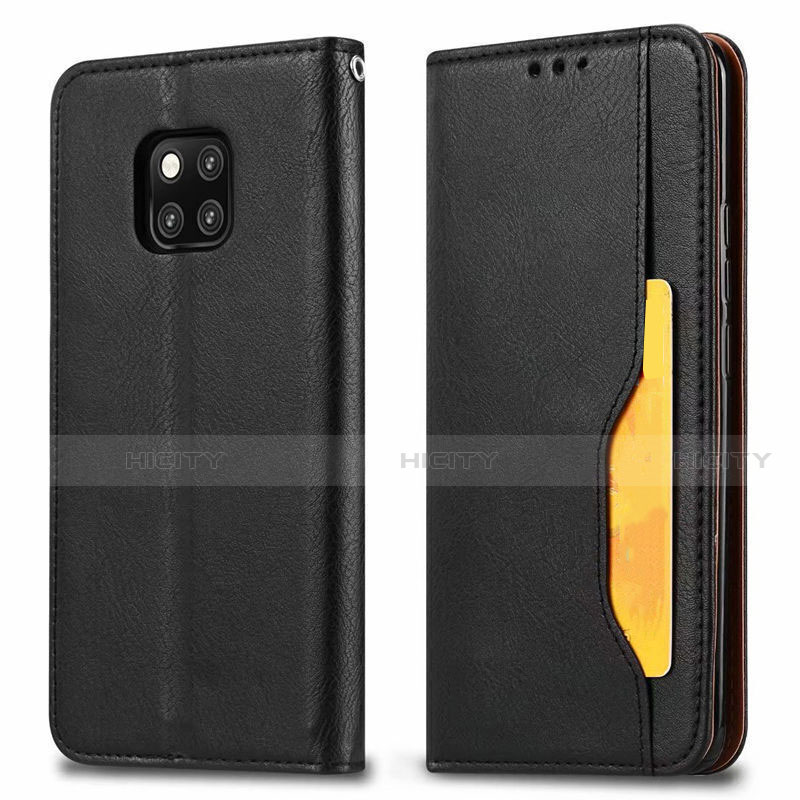 Coque Portefeuille Livre Cuir Etui Clapet T05 pour Huawei Mate 20 Pro Noir Plus