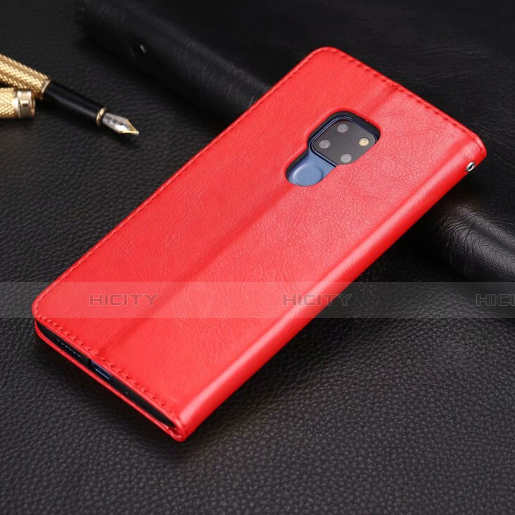 Coque Portefeuille Livre Cuir Etui Clapet T05 pour Huawei Mate 20 X 5G Rouge Plus