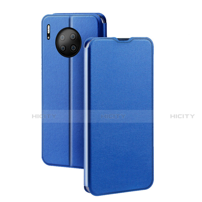 Coque Portefeuille Livre Cuir Etui Clapet T05 pour Huawei Mate 30 Pro Bleu Plus