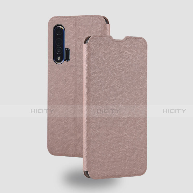 Coque Portefeuille Livre Cuir Etui Clapet T05 pour Huawei Nova 6 5G Or Rose Plus