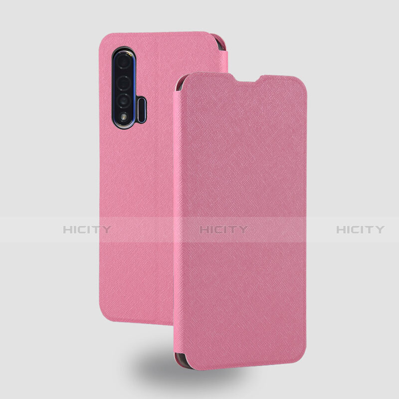 Coque Portefeuille Livre Cuir Etui Clapet T05 pour Huawei Nova 6 5G Rose Plus