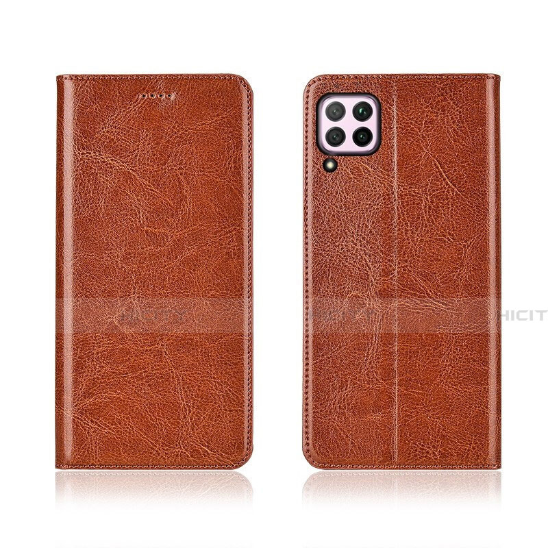 Coque Portefeuille Livre Cuir Etui Clapet T05 pour Huawei Nova 6 SE Orange Plus