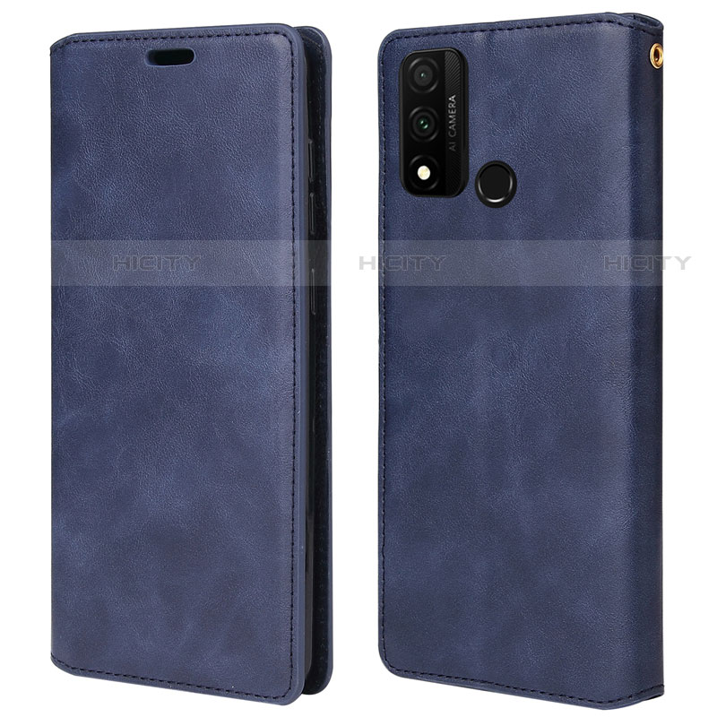 Coque Portefeuille Livre Cuir Etui Clapet T05 pour Huawei P Smart (2020) Bleu Plus