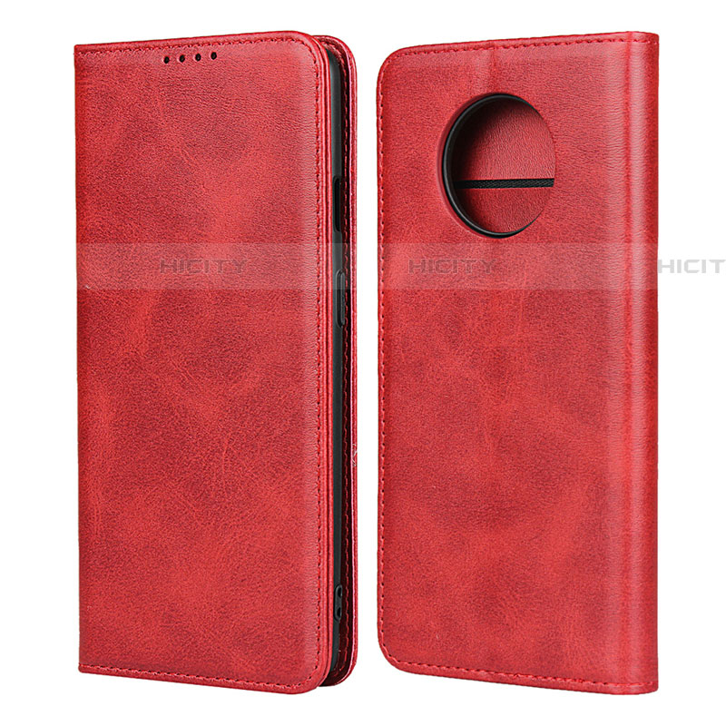 Coque Portefeuille Livre Cuir Etui Clapet T05 pour OnePlus 7T Rouge Plus