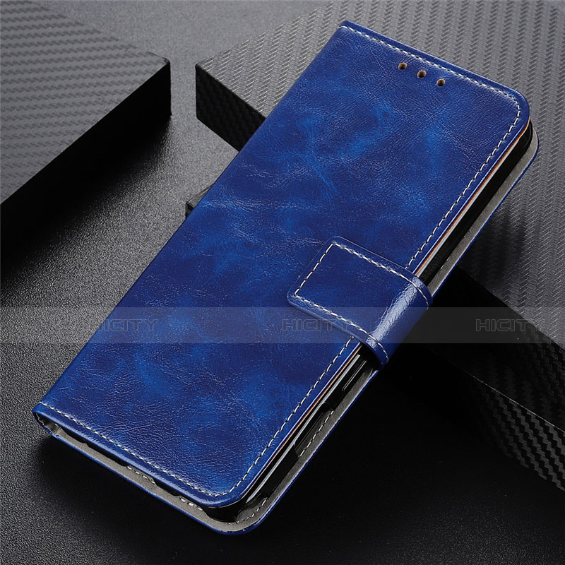 Coque Portefeuille Livre Cuir Etui Clapet T05 pour Oppo F15 Bleu Plus