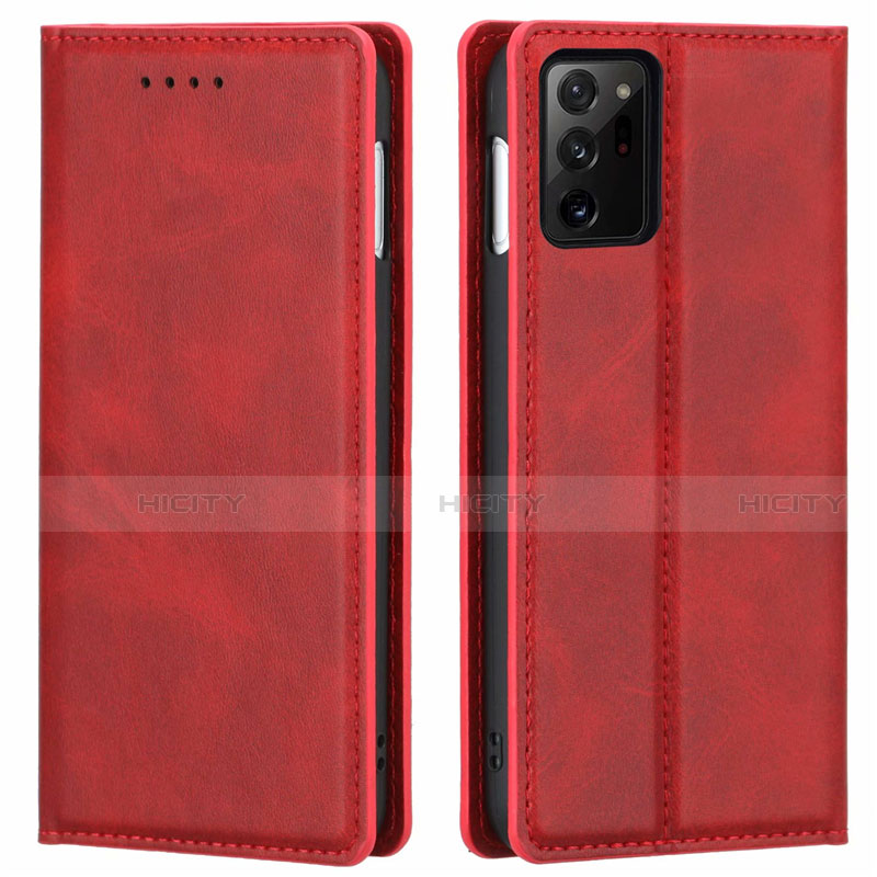 Coque Portefeuille Livre Cuir Etui Clapet T05 pour Samsung Galaxy Note 20 Ultra 5G Rouge Plus