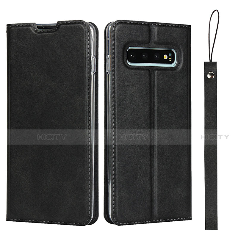 Coque Portefeuille Livre Cuir Etui Clapet T05 pour Samsung Galaxy S10 Noir Plus