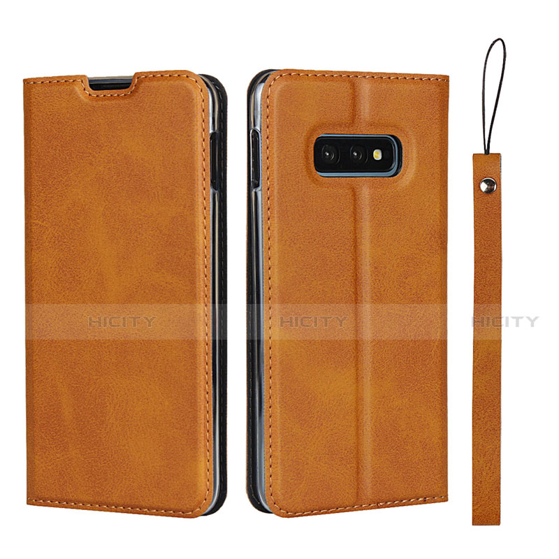 Coque Portefeuille Livre Cuir Etui Clapet T05 pour Samsung Galaxy S10e Orange Plus