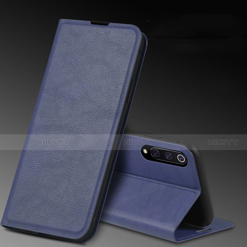 Coque Portefeuille Livre Cuir Etui Clapet T05 pour Xiaomi Mi A3 Bleu Plus