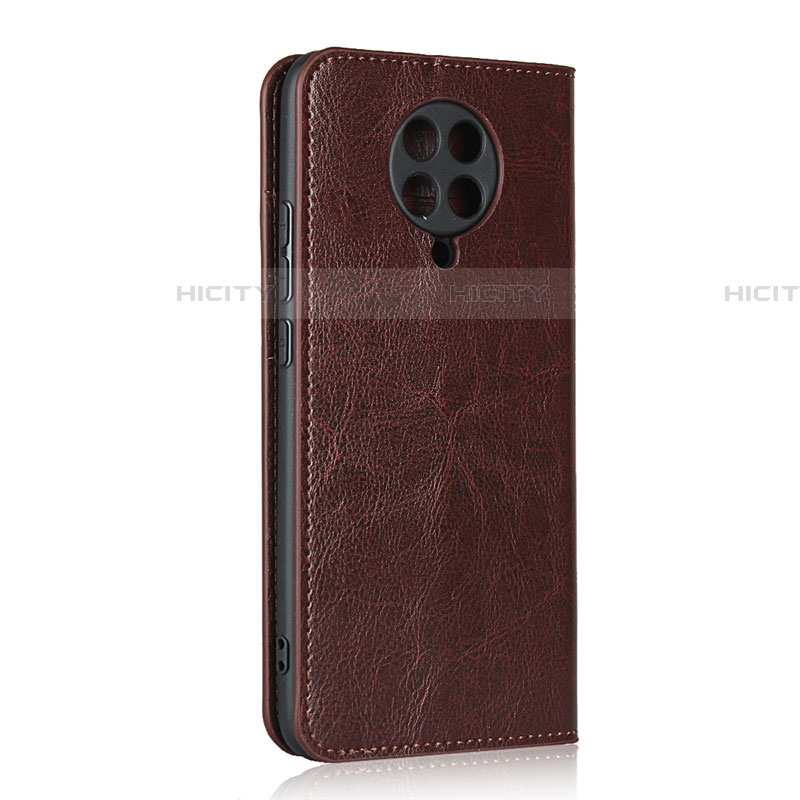 Coque Portefeuille Livre Cuir Etui Clapet T05 pour Xiaomi Poco F2 Pro Marron Plus