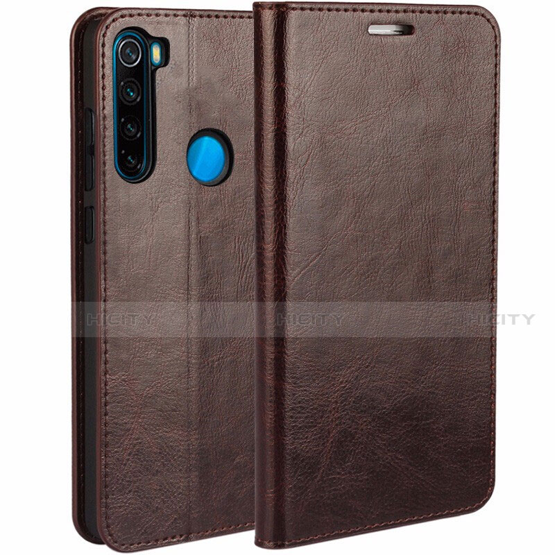 Coque Portefeuille Livre Cuir Etui Clapet T05 pour Xiaomi Redmi Note 8 (2021) Marron Plus