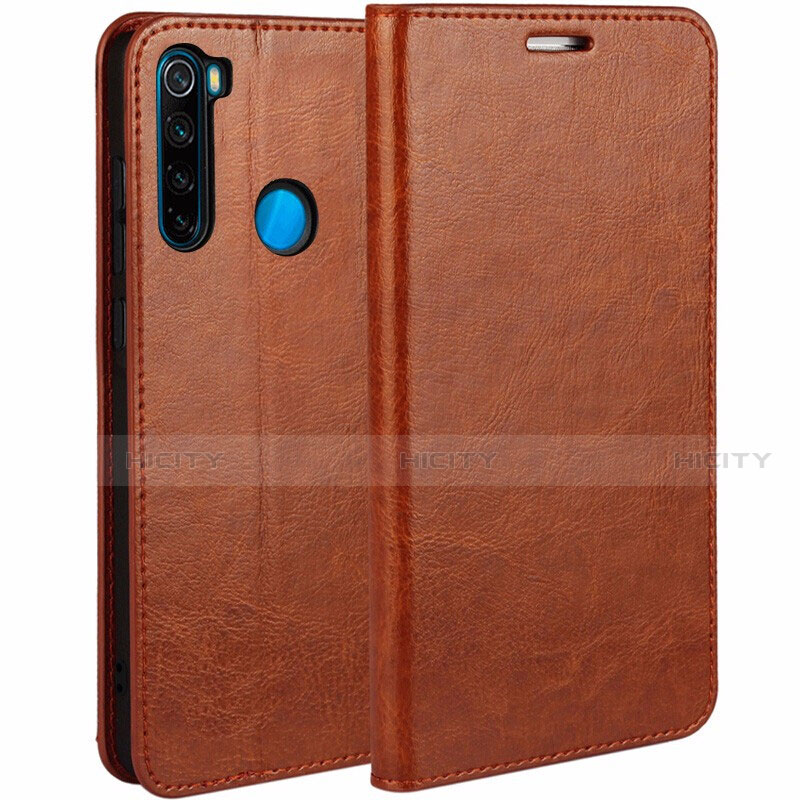 Coque Portefeuille Livre Cuir Etui Clapet T05 pour Xiaomi Redmi Note 8 Orange Plus