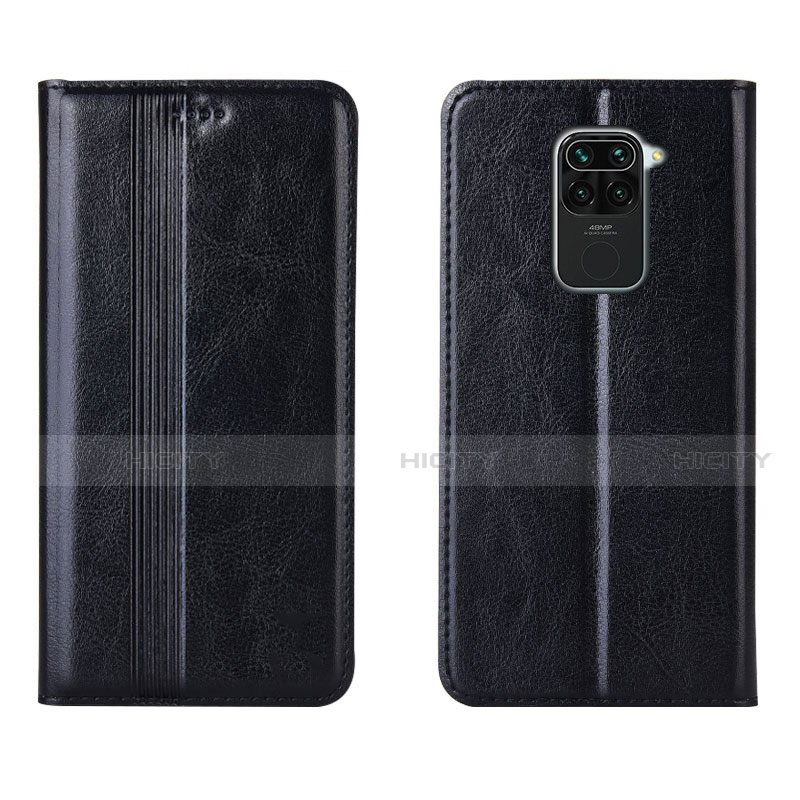 Coque Portefeuille Livre Cuir Etui Clapet T05 pour Xiaomi Redmi Note 9 Noir Plus