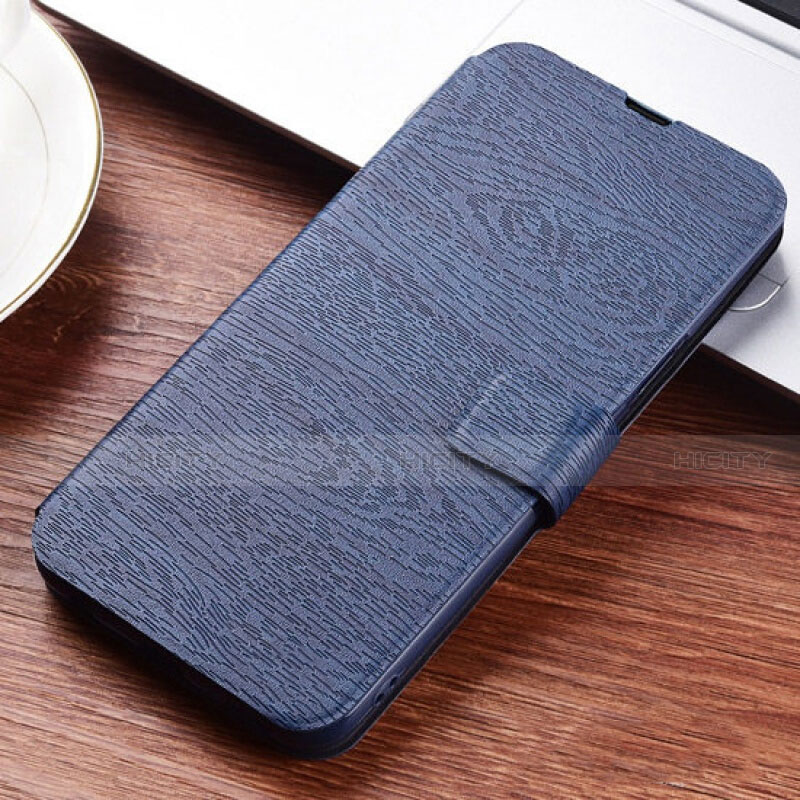 Coque Portefeuille Livre Cuir Etui Clapet T06 pour Huawei Nova 4e Bleu Plus