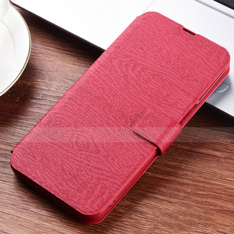 Coque Portefeuille Livre Cuir Etui Clapet T06 pour Huawei Nova 4e Rouge Plus