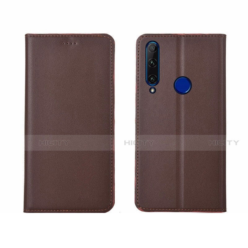 Coque Portefeuille Livre Cuir Etui Clapet T06 pour Huawei P Smart+ Plus (2019) Marron Plus