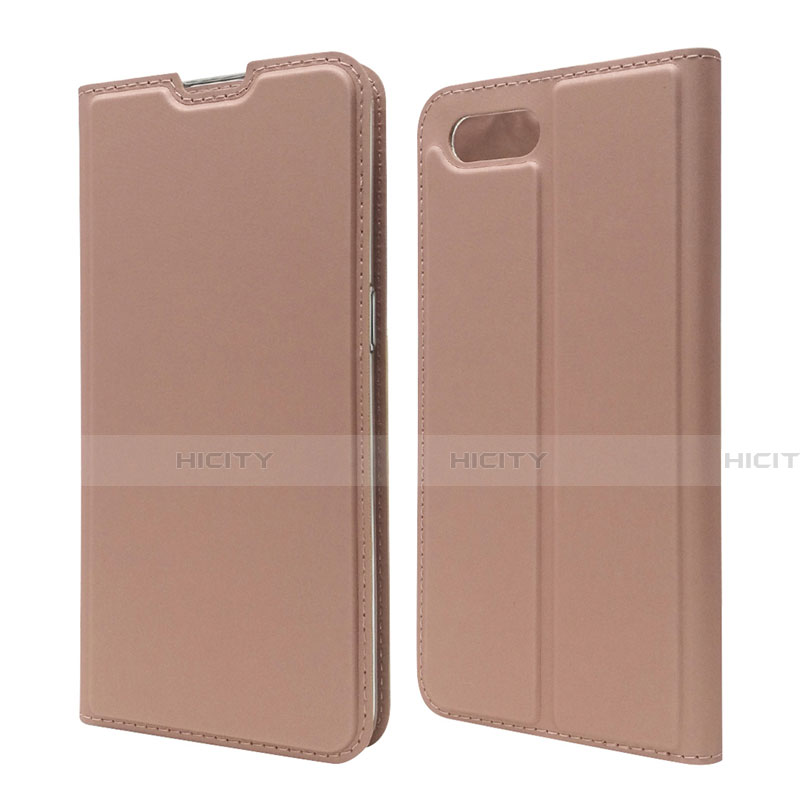 Coque Portefeuille Livre Cuir Etui Clapet T06 pour Oppo R17 Neo Or Rose Plus