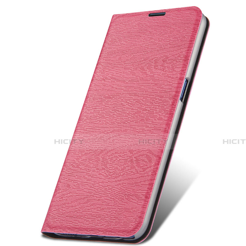 Coque Portefeuille Livre Cuir Etui Clapet T06 pour Oppo R17 Pro Rose Rouge Plus