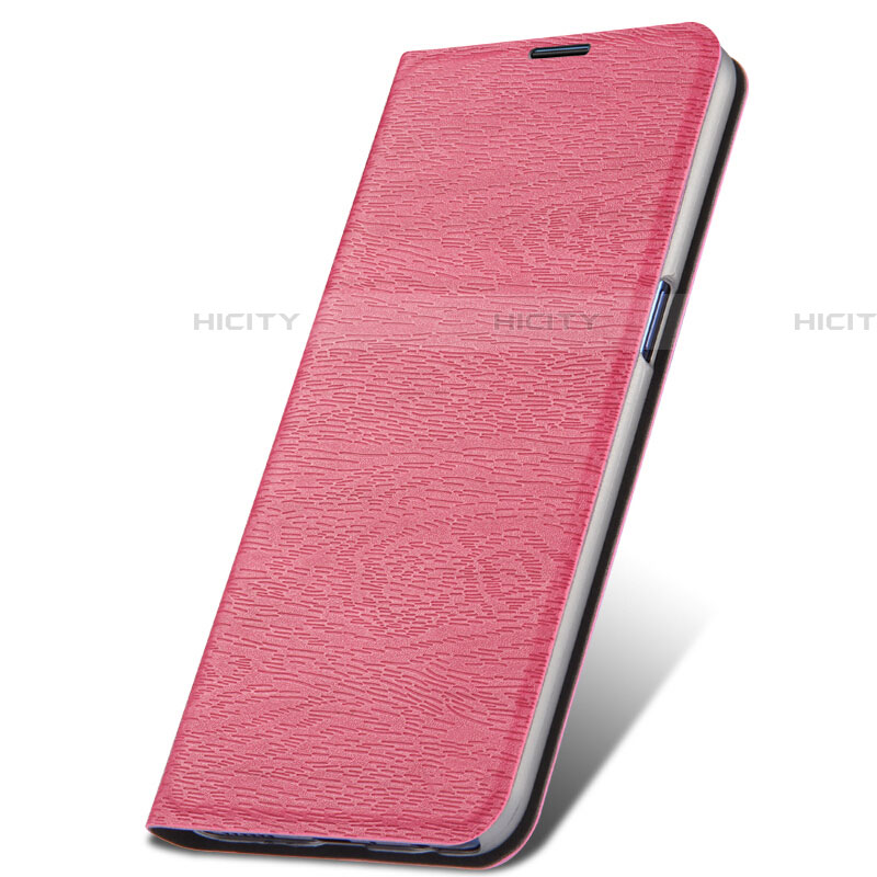 Coque Portefeuille Livre Cuir Etui Clapet T06 pour Oppo RX17 Pro Rose Rouge Plus