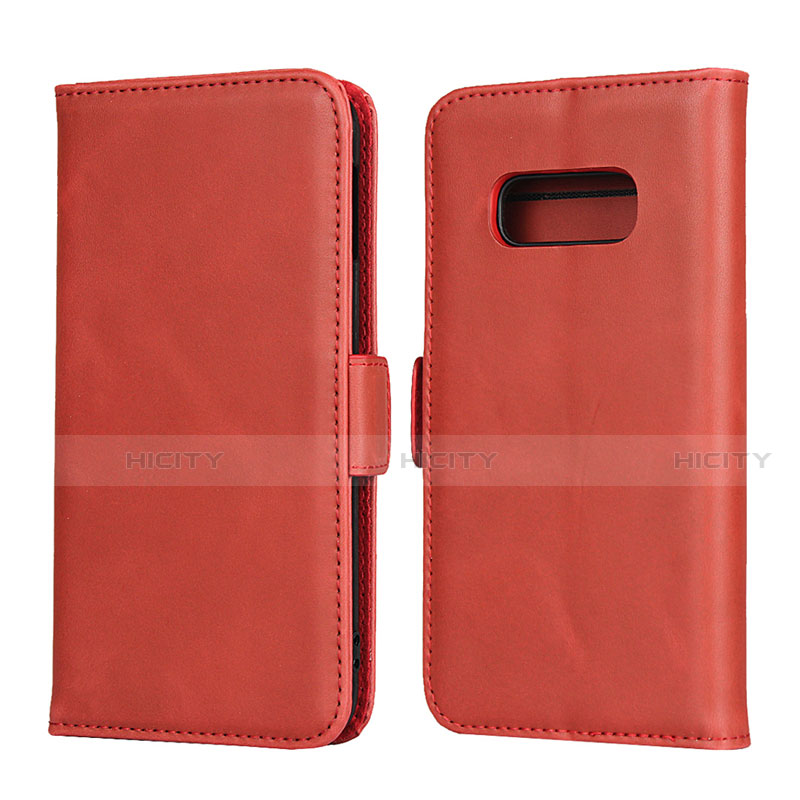 Coque Portefeuille Livre Cuir Etui Clapet T06 pour Samsung Galaxy S10e Rouge Plus