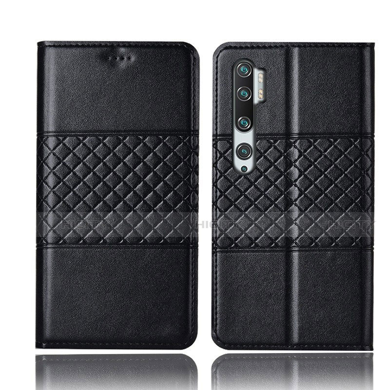 Coque Portefeuille Livre Cuir Etui Clapet T06 pour Xiaomi Mi Note 10 Pro Noir Plus