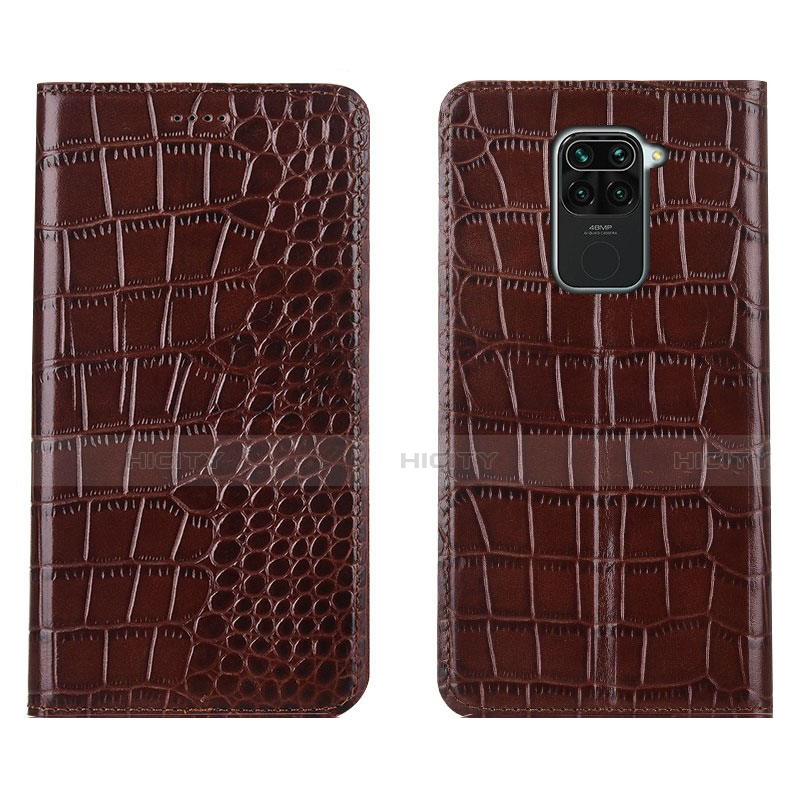 Coque Portefeuille Livre Cuir Etui Clapet T06 pour Xiaomi Redmi 10X 4G Marron Plus