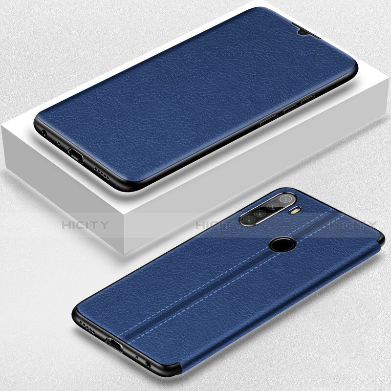 Coque Portefeuille Livre Cuir Etui Clapet T06 pour Xiaomi Redmi Note 8 Bleu Plus