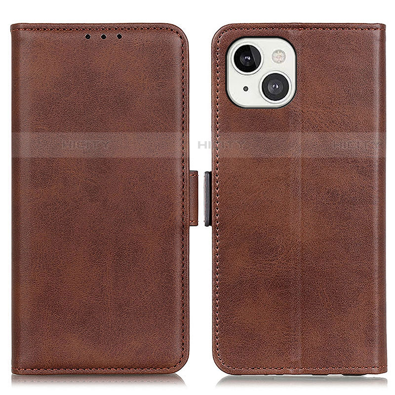 Coque Portefeuille Livre Cuir Etui Clapet T07 pour Apple iPhone 13 Marron Plus