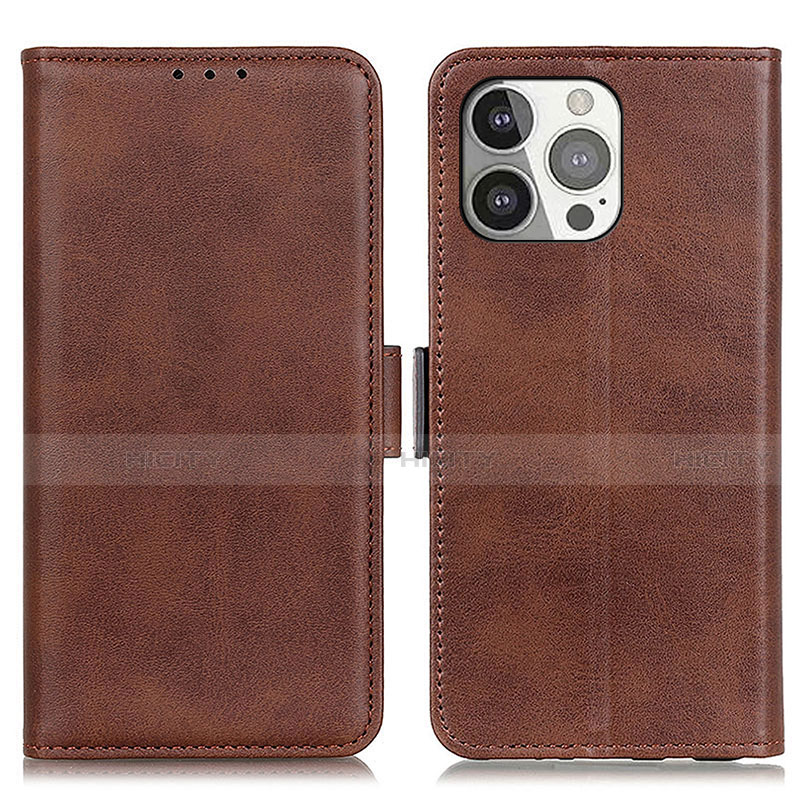 Coque Portefeuille Livre Cuir Etui Clapet T07 pour Apple iPhone 13 Pro Marron Plus