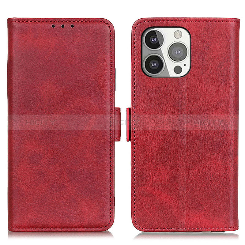 Coque Portefeuille Livre Cuir Etui Clapet T07 pour Apple iPhone 14 Pro Rouge Plus