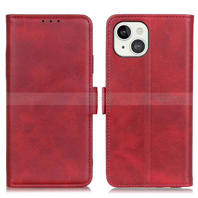 Coque Portefeuille Livre Cuir Etui Clapet T07 pour Apple iPhone 15 Plus Rouge Plus