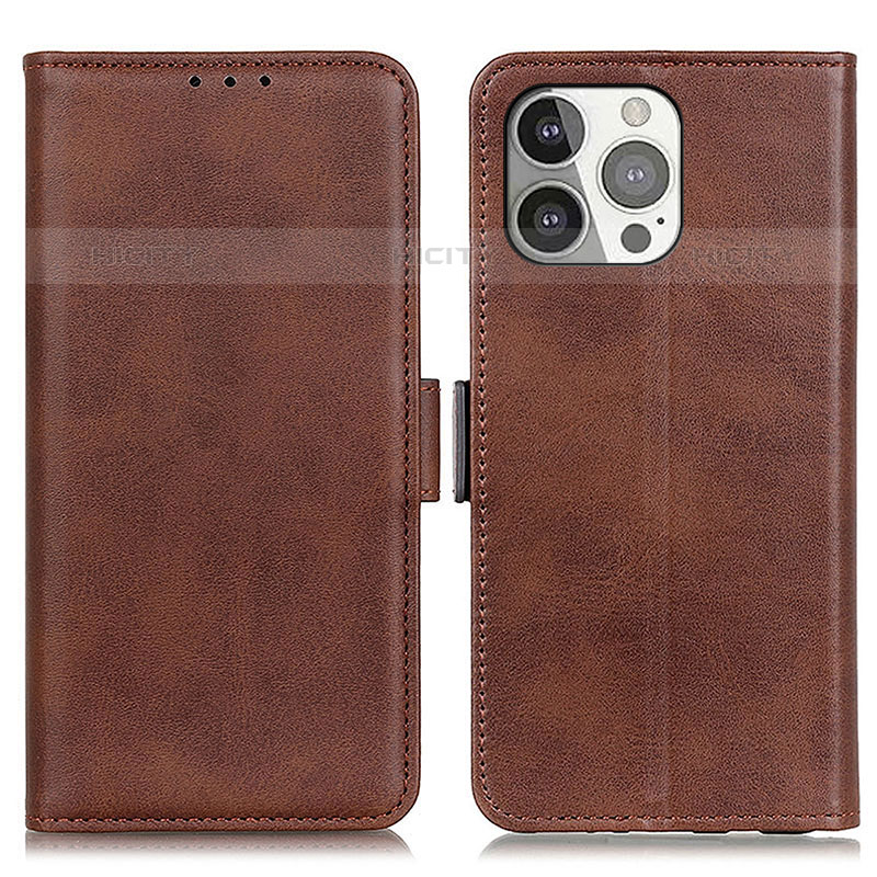 Coque Portefeuille Livre Cuir Etui Clapet T07 pour Apple iPhone 16 Pro Marron Plus