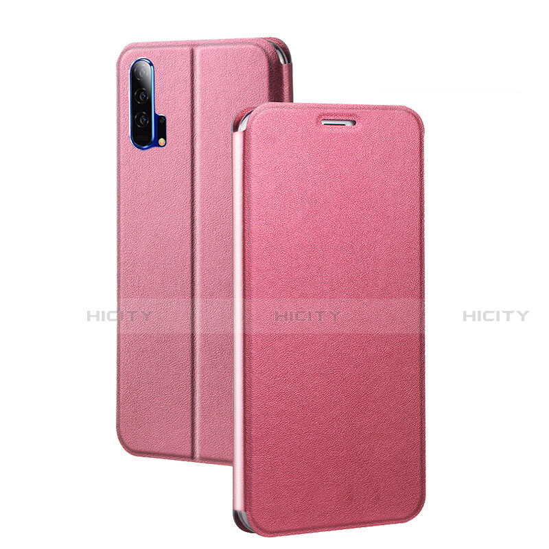 Coque Portefeuille Livre Cuir Etui Clapet T07 pour Huawei Honor 20 Pro Rose Plus