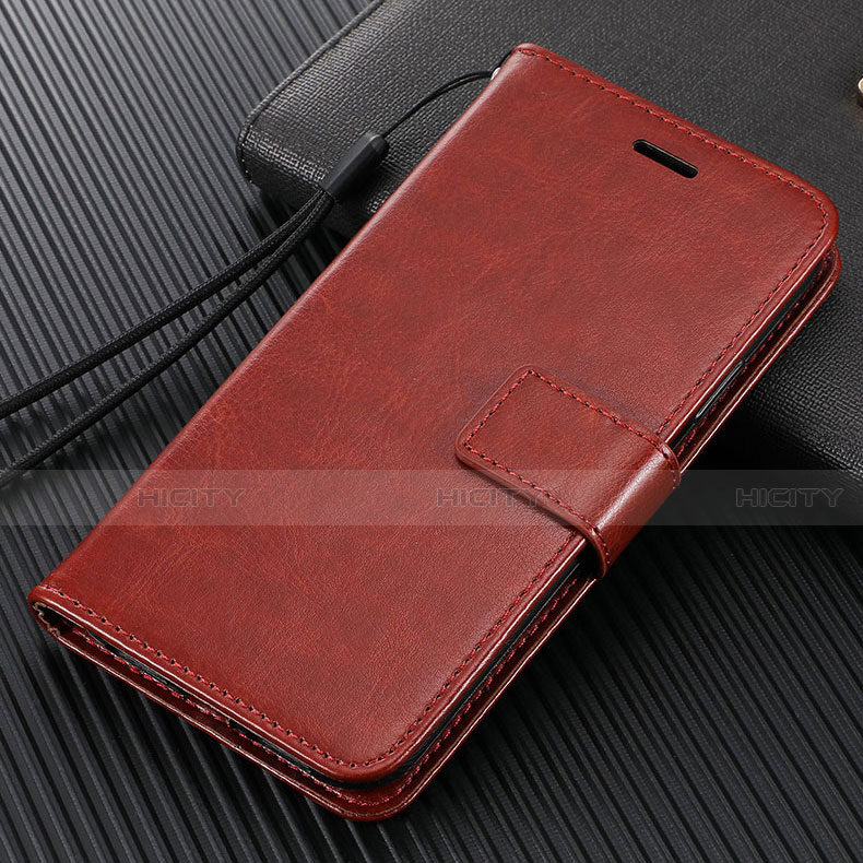 Coque Portefeuille Livre Cuir Etui Clapet T07 pour Huawei Honor V30 5G Marron Plus