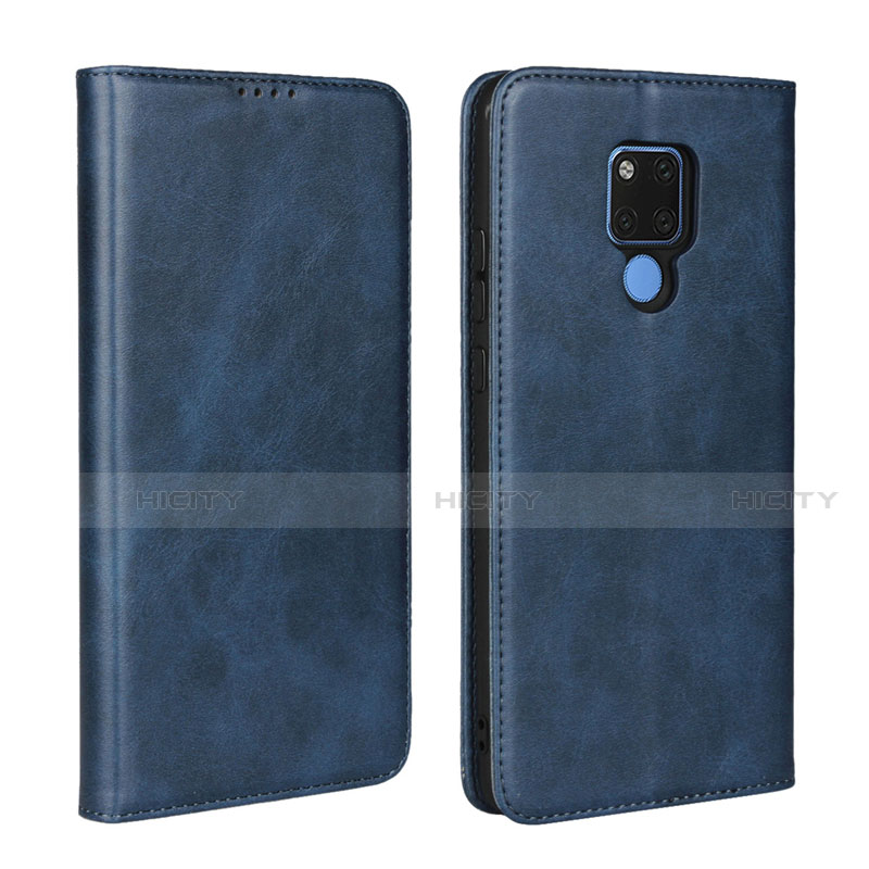 Coque Portefeuille Livre Cuir Etui Clapet T07 pour Huawei Mate 20 X 5G Bleu Plus