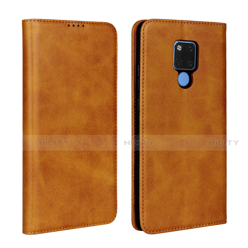 Coque Portefeuille Livre Cuir Etui Clapet T07 pour Huawei Mate 20 X 5G Orange Plus