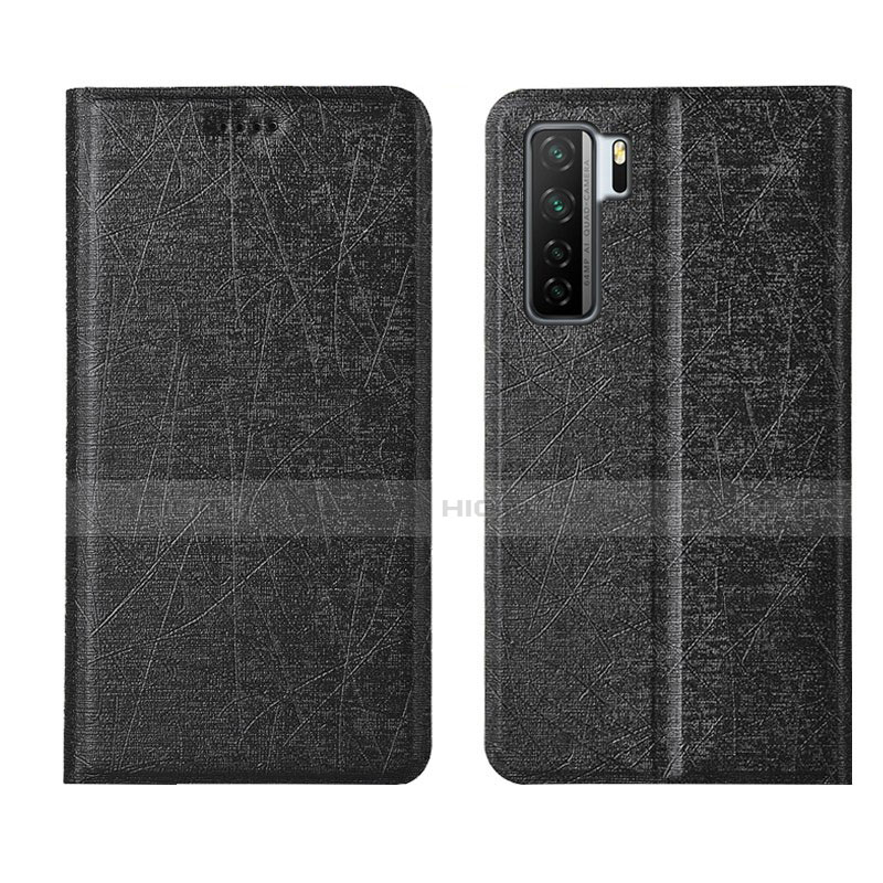 Coque Portefeuille Livre Cuir Etui Clapet T07 pour Huawei P40 Lite 5G Noir Plus