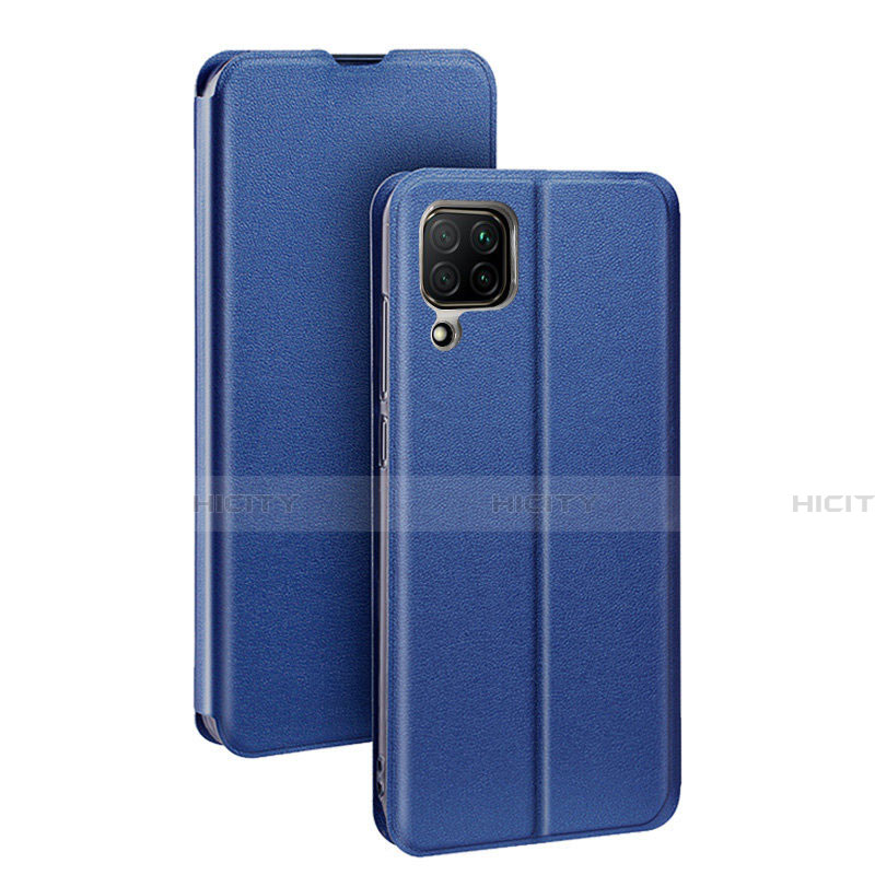 Coque Portefeuille Livre Cuir Etui Clapet T07 pour Huawei P40 Lite Bleu Plus