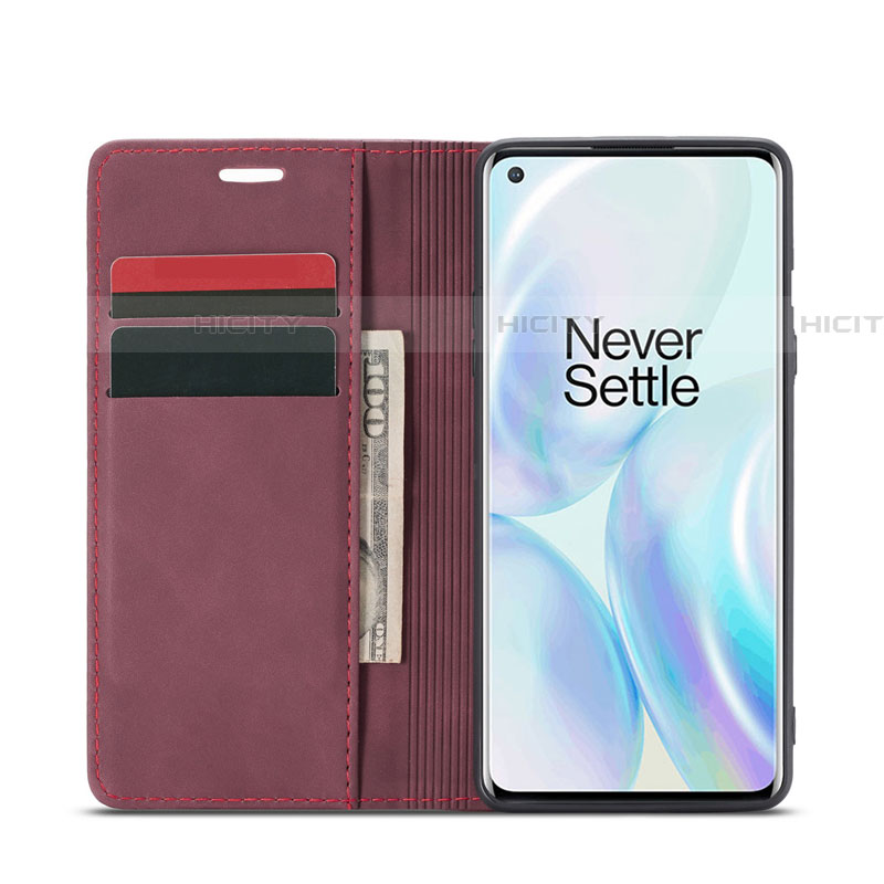 Coque Portefeuille Livre Cuir Etui Clapet T07 pour OnePlus 8 Plus