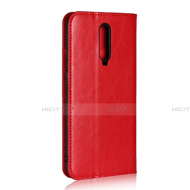 Coque Portefeuille Livre Cuir Etui Clapet T07 pour Oppo R17 Pro Rouge Plus