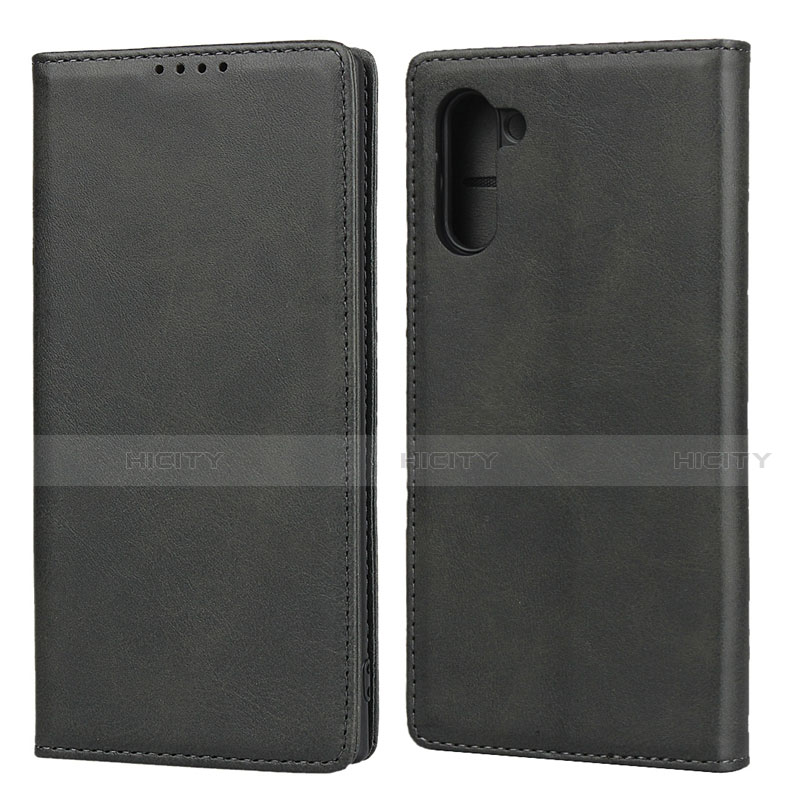 Coque Portefeuille Livre Cuir Etui Clapet T07 pour Samsung Galaxy Note 10 5G Noir Plus