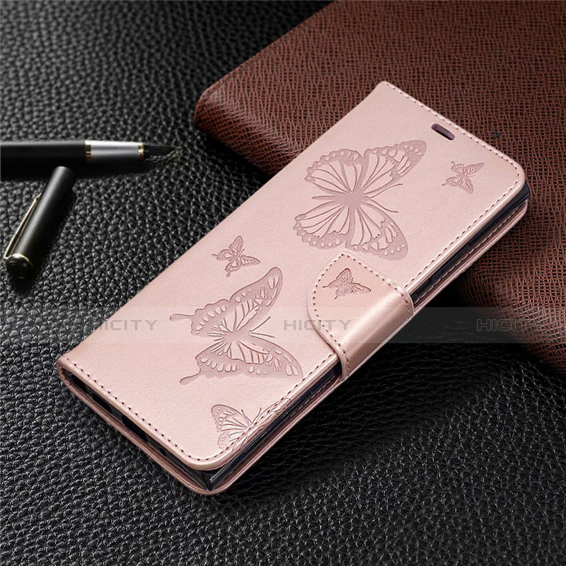 Coque Portefeuille Livre Cuir Etui Clapet T07 pour Samsung Galaxy Note 20 Ultra 5G Or Rose Plus