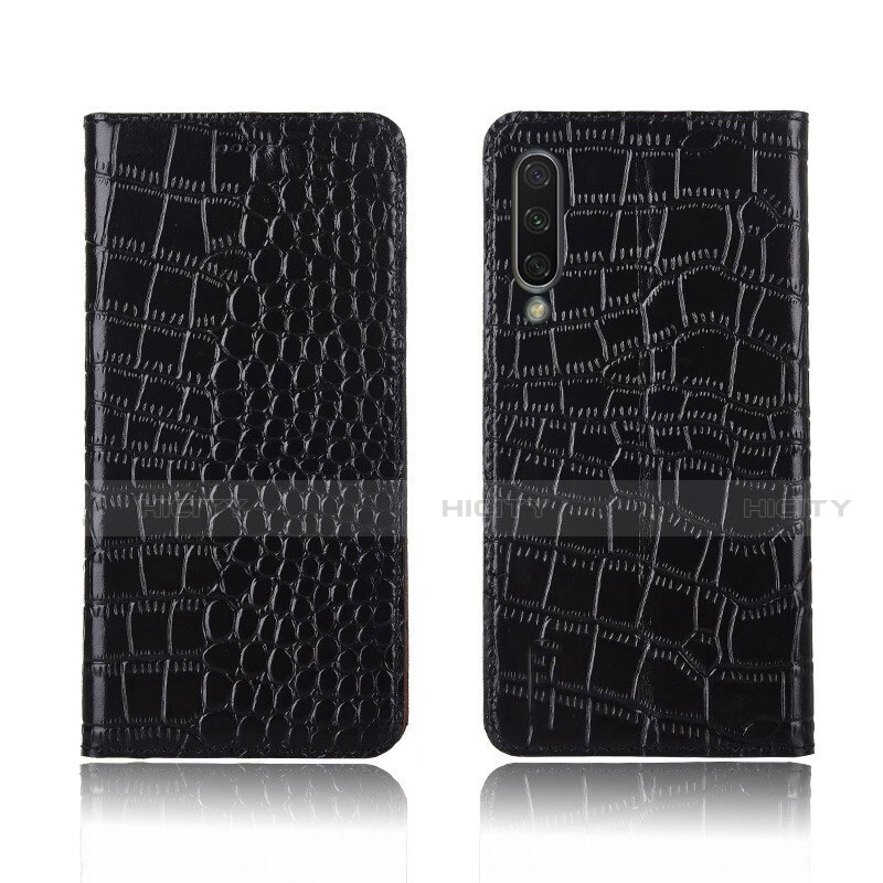 Coque Portefeuille Livre Cuir Etui Clapet T07 pour Xiaomi Mi A3 Noir Plus