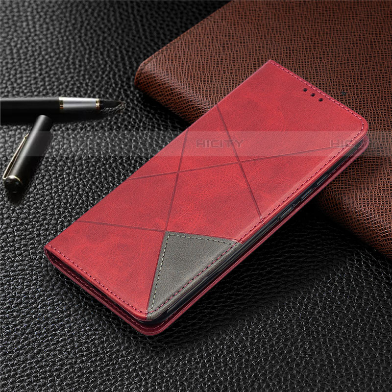 Coque Portefeuille Livre Cuir Etui Clapet T07 pour Xiaomi Redmi 9A Rouge Plus