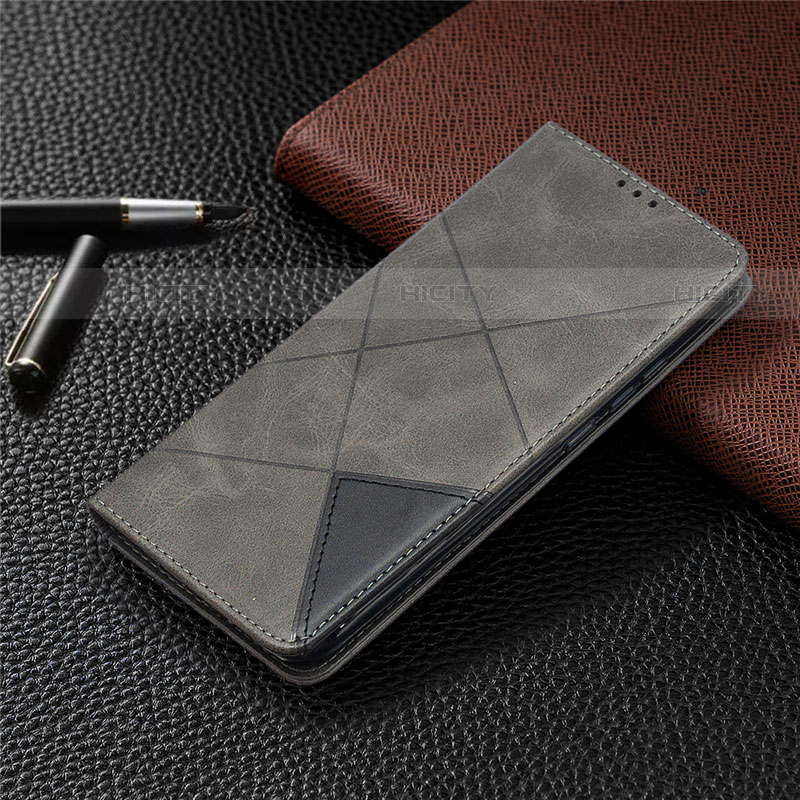 Coque Portefeuille Livre Cuir Etui Clapet T07 pour Xiaomi Redmi 9i Gris Plus