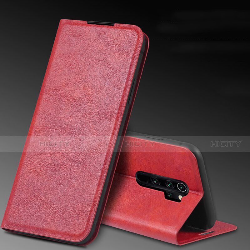 Coque Portefeuille Livre Cuir Etui Clapet T07 pour Xiaomi Redmi Note 8 Pro Rouge Plus